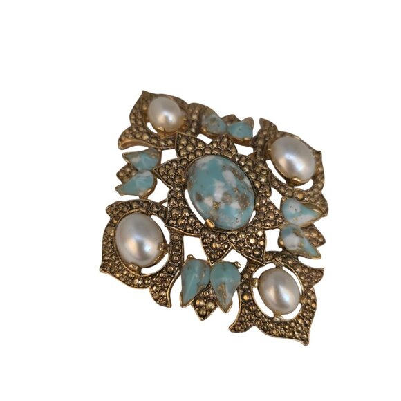 Vintage Signed Sarah Coventry Matrix Brooch (A7885) - Picture 2 of 6